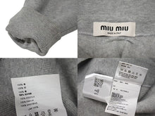 画像をギャラリービューアに読み込む, MIU MIU ミュウミュウ 22AW Logo-Embroidered Sailor-Coller Sweatshirt ロゴ刺繍 セーラーカラー スウェット グレー サイズS 美品 中古 4b002151