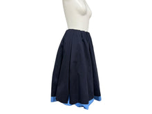 Load image into Gallery viewer, MIUMIU ミュウミュウ Pleated Poplin Skirt プリーツ ポプリンスカート 24AW MG2318 サイズ36 ネイビー ブルー 美品 中古 4b002152