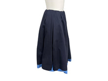 Load image into Gallery viewer, MIUMIU ミュウミュウ Pleated Poplin Skirt プリーツ ポプリンスカート 24AW MG2318 サイズ36 ネイビー ブルー 美品 中古 4b002152