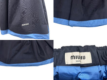 Load image into Gallery viewer, MIUMIU ミュウミュウ Pleated Poplin Skirt プリーツ ポプリンスカート 24AW MG2318 サイズ36 ネイビー ブルー 美品 中古 4b002152