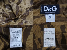 画像をギャラリービューアに読み込む, DOLCE &amp; GABBANA D&amp;G ドルチェアンドガッバーナ ツイード デニム 切り替え ロングコート ブラウン サイズXS 美品 中古 4b002153