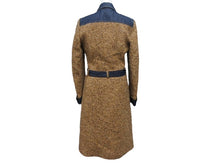 画像をギャラリービューアに読み込む, DOLCE &amp; GABBANA D&amp;G ドルチェアンドガッバーナ ツイード デニム 切り替え ロングコート ブラウン サイズXS 美品 中古 4b002153