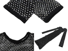 画像をギャラリービューアに読み込む, 極美品 BALENCIAGA バレンシアガ 23FW クリスタル メッシュ ミニドレス 748657 3D2B4 ブラック サイズS 中古 4b002156