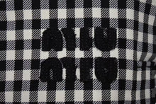 画像をギャラリービューアに読み込む, 極美品 MIU MIU ミュウミュウ 22AW ギンガムチェック ショートブルゾン ML919 S231 1209 ブラック ホワイト サイズ36 中古 4b002157