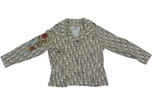 画像をギャラリービューアに読み込む, CHRISTIAN DIOR クリスチャンディオール baby Dior トロッター柄 花柄刺繍 ジャケット スカート ハット 3点セット ベージュ サイズ3A 美品 中古 4b002158