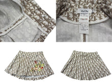 画像をギャラリービューアに読み込む, CHRISTIAN DIOR クリスチャンディオール baby Dior トロッター柄 花柄刺繍 ジャケット スカート ハット 3点セット ベージュ サイズ3A 美品 中古 4b002158