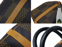 画像をギャラリービューアに読み込む, LOUIS VUITTON ルイヴィトン NIGO キーポールバンドリエール50 ボストンバッグ N40360 ブラウン ダミエグラフィット サイズ50 美品 中古 4b002163