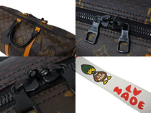 画像をギャラリービューアに読み込む, LOUIS VUITTON ルイヴィトン NIGO キーポールバンドリエール50 ボストンバッグ N40360 ブラウン ダミエグラフィット サイズ50 美品 中古 4b002163