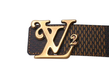 画像をギャラリービューアに読み込む, 新品同様 LOUIS VUITTON ルイヴィトン 2020AW サンチュール LVスクエア NIGOコラボ ダミエジャイアント サイズ95/38 中古 4b002166