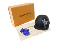画像をギャラリービューアに読み込む, 極美品 LOUIS VUITTON ルイヴィトン ヴァージルフレンズキャップ mp2943 モノグラム サイズ60 ブラック 美品 中古 4b002170