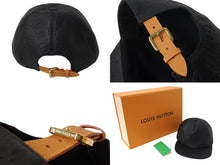 画像をギャラリービューアに読み込む, 極美品 LOUIS VUITTON ルイヴィトン ヴァージルフレンズキャップ mp2943 モノグラム サイズ60 ブラック 美品 中古 4b002170