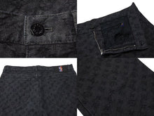 画像をギャラリービューアに読み込む, LOUIS VUITTON ルイヴィトン NBA モノグラム デニムパンツ HKD05WZNY コットン サイズ34 総柄 ブラック 美品 中古 4b002175