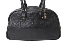 画像をギャラリービューアに読み込む, CHROME HEARTS クロムハーツ 新型 スモール ジムバッグ セメタリークロスパッチ ボストンバッグ CHチャーム ブラック 美品 中古 4b002199