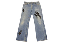 画像をギャラリービューアに読み込む, CHROME HEARTS × Levi's クロムハーツ リーバイス 517 クロスパッチ デニムパンツ インディゴブルー ブラック サイズ34 美品 中古 4b002200