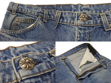 画像をギャラリービューアに読み込む, CHROME HEARTS × Levi's クロムハーツ リーバイス 517 クロスパッチ デニムパンツ インディゴブルー ブラック サイズ34 美品 中古 4b002200