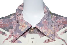 画像をギャラリービューアに読み込む, 新品未使用 KAPITAL キャピタル レーヨン 桜 BONE pt アロハシャツ K2503SS049 ボタンアップ ボーン 骨 SAX サックス サイズ 5 XXL 中古 4b002201