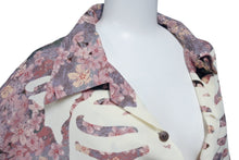 画像をギャラリービューアに読み込む, 新品未使用 KAPITAL キャピタル レーヨン 桜 BONE pt アロハシャツ K2503SS049 ボタンアップ ボーン 骨 SAX サックス サイズ 5 XXL 中古 4b002201