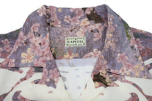 画像をギャラリービューアに読み込む, 新品未使用 KAPITAL キャピタル レーヨン 桜 BONE pt アロハシャツ K2503SS049 ボタンアップ ボーン 骨 SAX サックス サイズ 5 XXL 中古 4b002201