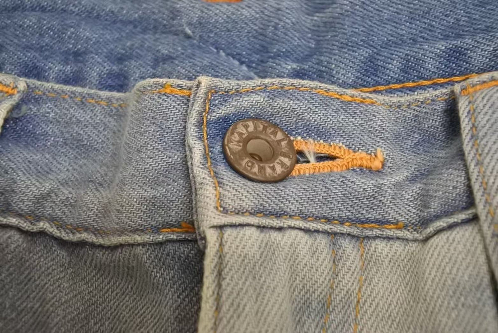 新品未使用 KAPITAL キャピタル 23AW Rat Flare Jeans ワッペンデニムパンツ パッチ K2304LP145 Indigo インディゴ サイズ 32 中古 4b002203