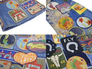New and unused KAPITAL Capital 23AW Rat Flare Jeans Patch Denim Pants Patch K2304LP145 Indigo Size 32 Used 4b002203