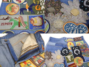 New and unused KAPITAL Capital 23AW Rat Flare Jeans Patch Denim Pants Patch K2304LP145 Indigo Size 32 Used 4b002203