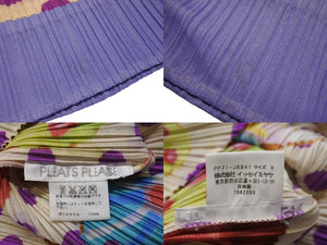 PLEATS PLEASE ISSEY MIYAKE Sleeveless 7562053 Polyester Beige Multicolor Good Condition Used 4b002207