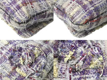 Load image into Gallery viewer, 極美品 CHANEL シャネル ツイード ショルダーバッグ 10番台 マルチカラー シルバー金具 レザー 中古 4b002209