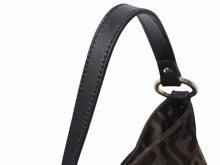 画像をギャラリービューアに読み込む, 新品同様 FENDI フェンディ ミニハンドバッグ ズッカ柄 モノグラム 8BK044 キャンバス レザー ブラウン ゴールド金具 中古 4b002213