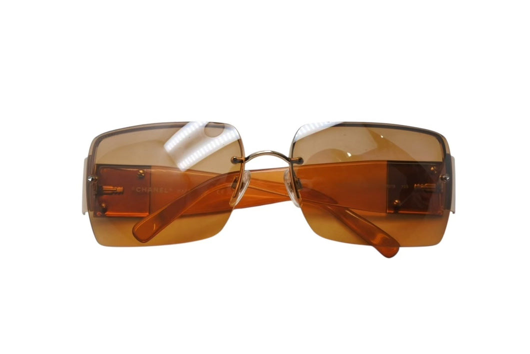 極美品 CHANEL シャネル リムレス サングラス 4095-B c.125/7F サイズ