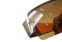 Load image into Gallery viewer, 極美品 CHANEL シャネル リムレス サングラス 4095-B c.125/7F サイズ62□15 125 ココマーク ラインストーン クリアオレンジ 中古 4b002220