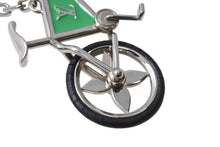 画像をギャラリービューアに読み込む, LOUIS VUITTON ルイヴィトン BIJOU DE SAC BIKE ビジューサック バイク チャーム キーホルダー M77148 シルバー グリーン 美品 中古 4b002221