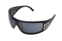 Load image into Gallery viewer, CHANEL シャネル SKI WRAPAROUND シールドサングラス 5085 c.501/87 サイズ110 ココマーク ブラック マグネット式 美品 中古 4b002222