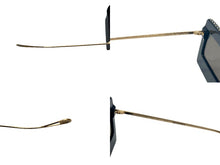 画像をギャラリービューアに読み込む, GUCCI グッチ サングラス GG0431S サイズ60□16 145 ブラック ゴールド ラインストーン メタル プラスチック 美品 中古 4b002231