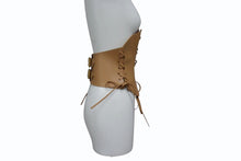 画像をギャラリービューアに読み込む, Christian Dior クリスチャンディオール コルセットベルト ブラウン フェミニン ゴールド 刻印 レザー 美品 中古 4b002233