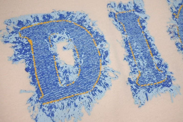 ChristianDior クリスチャンディオール 半袖Tシャツ 3P16155024 サイズ38 デニムロゴ プリント ピンク 美品 中古 4b002238