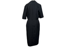 画像をギャラリービューアに読み込む, Christian Dior クリスチャンディオール アシンメトリーミディアムドレス 0150FW92 毛 キュプラ ブラック サイズ9 美品 中古 4b002239