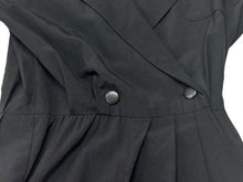 画像をギャラリービューアに読み込む, Christian Dior クリスチャンディオール アシンメトリーミディアムドレス 0150FW92 毛 キュプラ ブラック サイズ9 美品 中古 4b002239