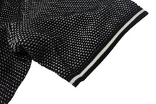 画像をギャラリービューアに読み込む, 極美品 FENDI フェンディ ニット ロゴ ポロシャツ ブラック ホワイト トップス 半袖 コットン 黒 白 サイズ42 中古 4b002240