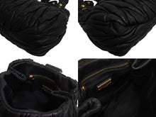 Load image into Gallery viewer, MIUMIU ミュウミュウ 2WAY マテラッセ ショルダーバッグ ハンドバッグ キルティング ブラック レザー ゴールド金具 美品 中古 4b002243