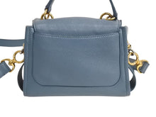 Load image into Gallery viewer, Chloe クロエ テス 2WAY スモール ハンドバッグ ショルダーバッグ カーフ ゴールド金具 ブルー 美品 中古 4b002245