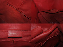 画像をギャラリービューアに読み込む, BALENCIAGA バレンシアガ ペーパー トートバッグ 338582 レザー レッド ゴールド金具 美品 中古 4b002255
