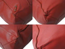 画像をギャラリービューアに読み込む, BALENCIAGA バレンシアガ ペーパー トートバッグ 338582 レザー レッド ゴールド金具 美品 中古 4b002255