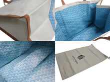 画像をギャラリービューアに読み込む, 新品同様 GOYARD ゴヤール メディテラネ トートバッグ ビーチバッグ キャンバス レザー ターコイズブルー 中古 4b002258