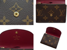 画像をギャラリービューアに読み込む, LOUIS VUITTON ルイヴィトン コインケース 二つ折り財布 ポルトモネ・ロザリ M41939 モノグラム フューシャ 美品 中古 4b002260