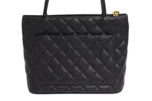 Load image into Gallery viewer, CHANEL シャネル 復刻トートバッグ ハンドバッグ ココマーク ロゴ 鞄 6番台 キャビアスキン ブラック ゴールド金具 美品 中古 4b002262