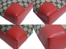 画像をギャラリービューアに読み込む, GUCCI グッチ ワンショルダーバッグ GG キャンバス 柄 001998 GG柄 ゴールド金具 ブラウン ベージュ レッド 美品 中古 4b002265