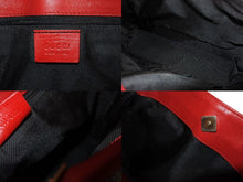 画像をギャラリービューアに読み込む, GUCCI グッチ ワンショルダーバッグ GG キャンバス 柄 001998 GG柄 ゴールド金具 ブラウン ベージュ レッド 美品 中古 4b002265