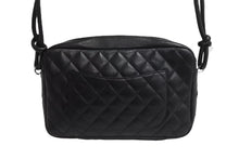 Load image into Gallery viewer, CHANEL シャネル カンボンライン ショルダーバッグ ココマーク ターンロック 9番台 レザー ブラック シルバー金具 美品 中古 4b002268