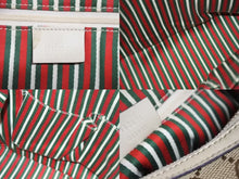 画像をギャラリービューアに読み込む, GUCCI グッチ インターロッキング ホワイト ブラウン ゴールド金具 182491 GGキャンバス ショルダーバッグ 美品 中古 4b002269