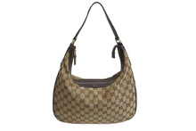 画像をギャラリービューアに読み込む, GUCCI グッチ ワンショルダー ハンドバック 153010 GGキャンバス GG柄ブラウン ベージュ ゴールド金具 美品 中古 4b002271